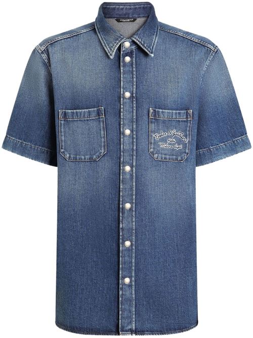 Short-sleeved denim shirt DOLCE&GABBANA | G5MQ8ZG8MK5S9001